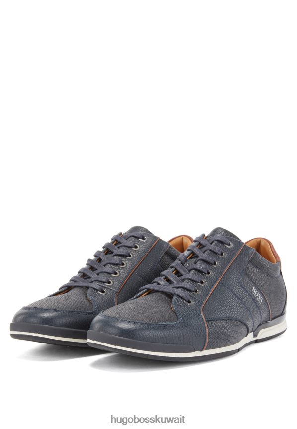 4TFNJN688 أزرق غامق/بني/أبيض Hugo Boss أحذية زحل 50417392 كحلي