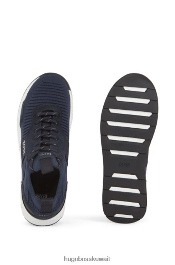 4TFNJN689 البحرية / الأسود Hugo Boss حذاء رياضي من التيتانيوم - 50452034 كحلي