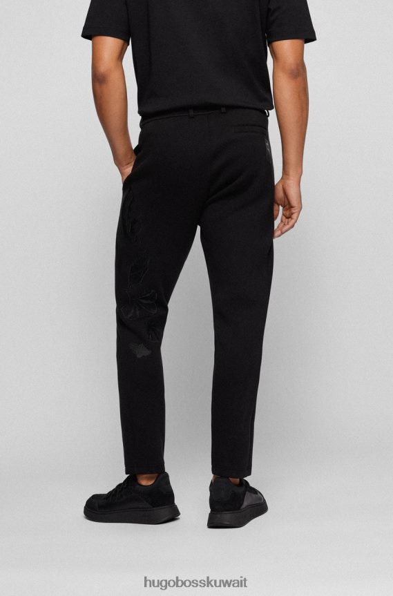 4TFNJN68 أسود/أبيض Hugo Boss بنطال رياضي هالبوا AJ 50466242 أسود