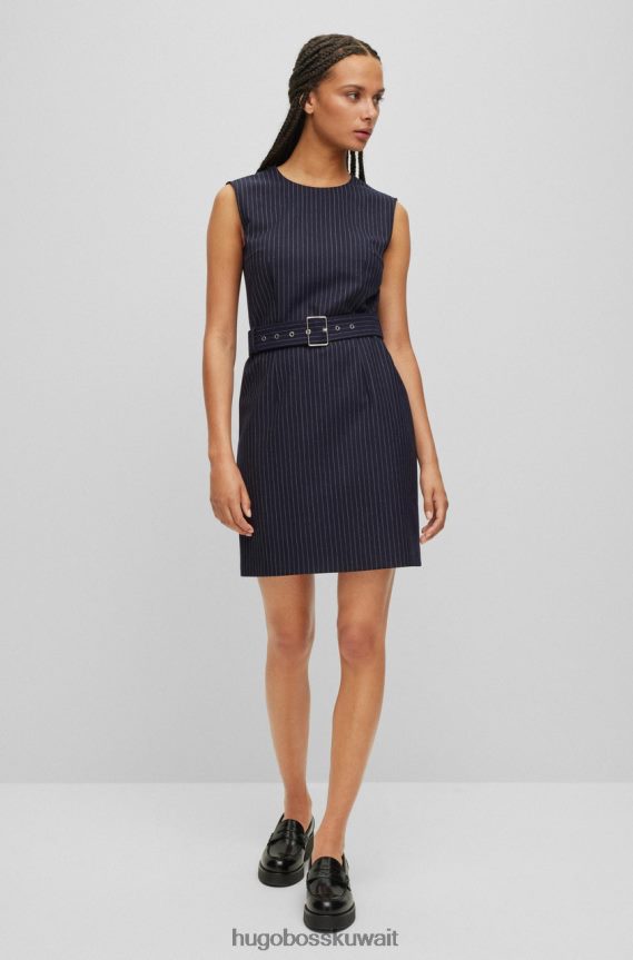 4TFNJN697 الأزرق الداكن Hugo Boss فستان ديسين 50477429 كحلي