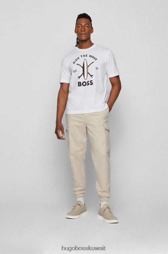 4TFNJN69 ابيض اصفر Hugo Boss تي شيرت تايلان 50469218 أبيض