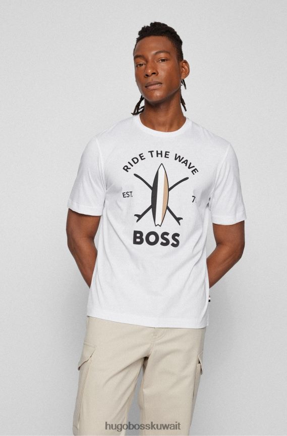 4TFNJN69 ابيض اصفر Hugo Boss تي شيرت تايلان 50469218 أبيض
