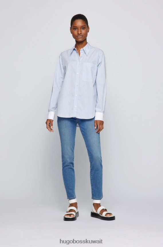 4TFNJN701 ازرق فاتح Hugo Boss جينز نحيل محصول 50467596 أزرق فاتح