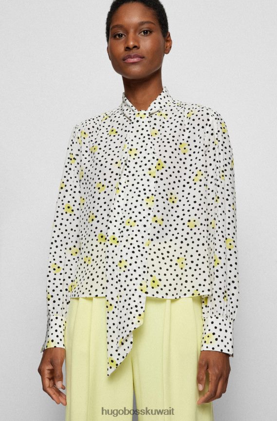 4TFNJN706 com.whitepattern Hugo Boss بلوزة بابواه 50472282 نمط أبيض