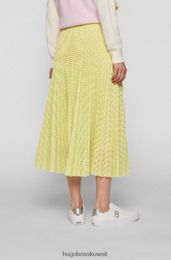 4TFNJN716 أصفر Hugo Boss تنورة فيبليكا 50472140 أصفر