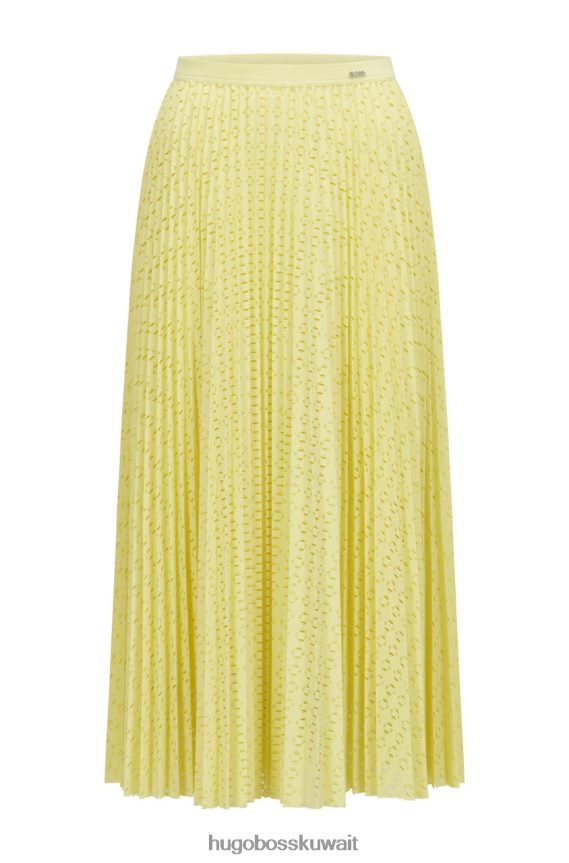 4TFNJN716 أصفر Hugo Boss تنورة فيبليكا 50472140 أصفر