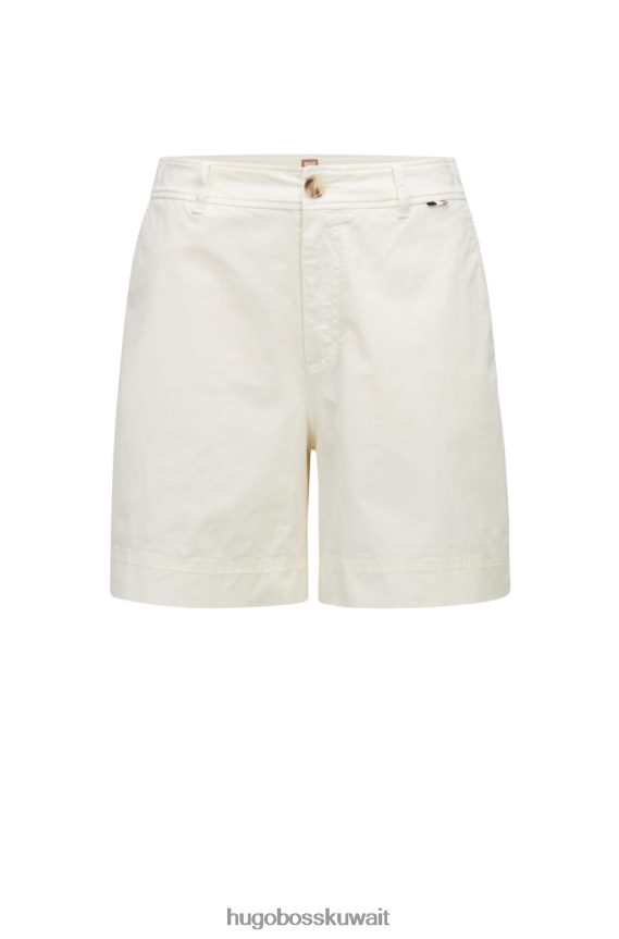 4TFNJN718 ابيض اصفر Hugo Boss شورت ج تيلولا 50471977 أبيض
