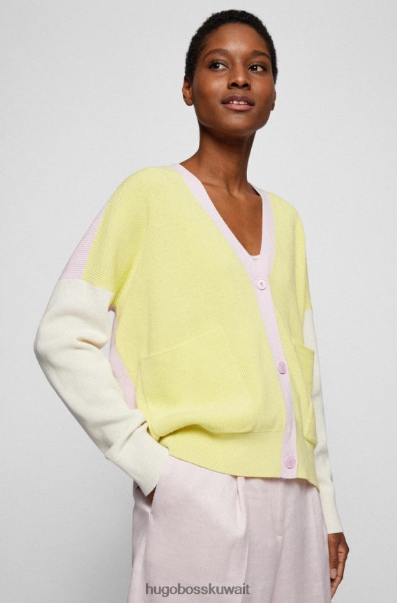 4TFNJN719 أصفر/وردي Hugo Boss كارديجان ج فابيانكا 50471990 أصفر