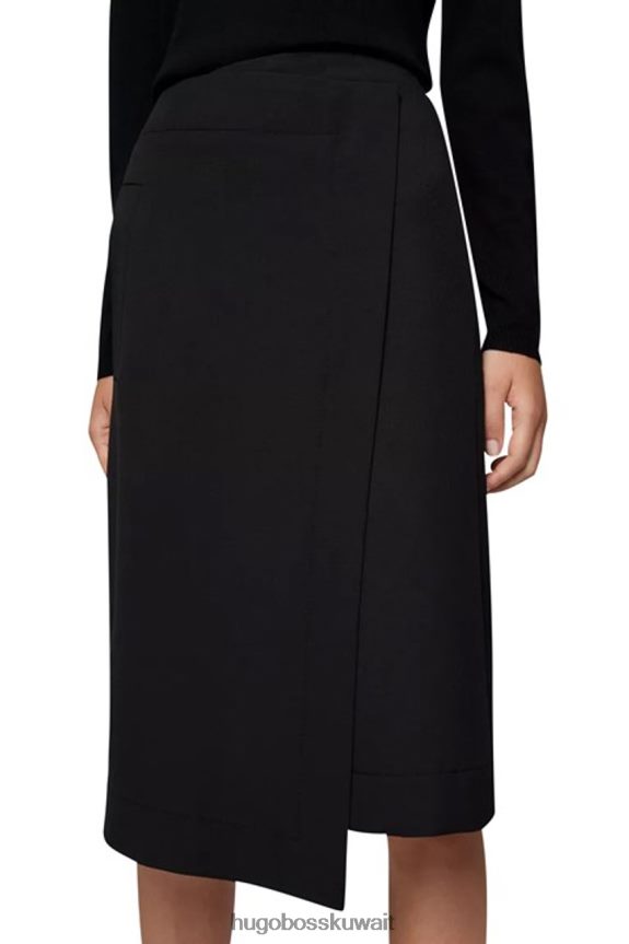 4TFNJN722 أسود Hugo Boss تنورة فوليمو 50457861 أسود