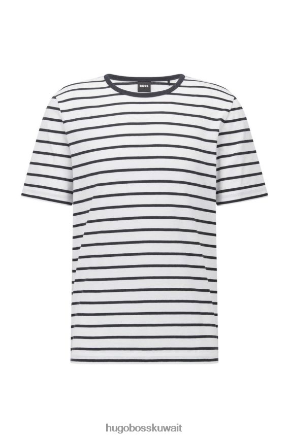 4TFNJN72 أزرق غامق/أبيض Hugo Boss تي شيرت تيبورت 50468630 أزرق داكن