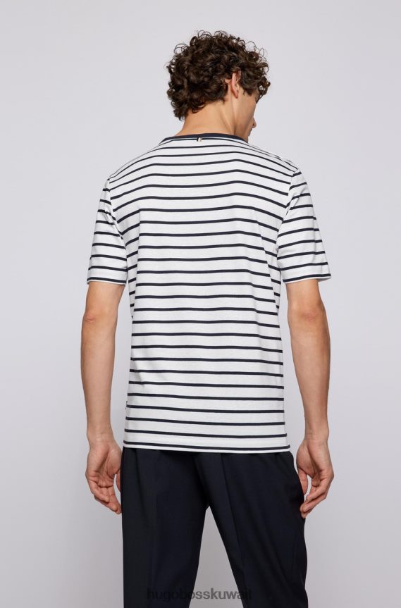 4TFNJN72 أزرق غامق/أبيض Hugo Boss تي شيرت تيبورت 50468630 أزرق داكن