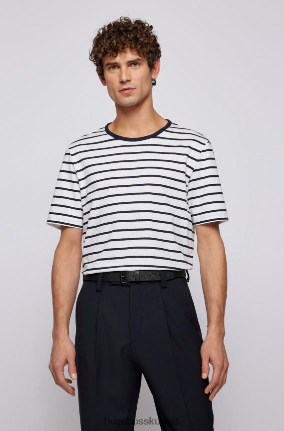 4TFNJN72 أزرق غامق/أبيض Hugo Boss تي شيرت تيبورت 50468630 أزرق داكن