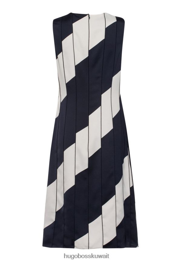 4TFNJN740 البحرية / الأبيض Hugo Boss فستان دوبيرا 50457394 كحلي