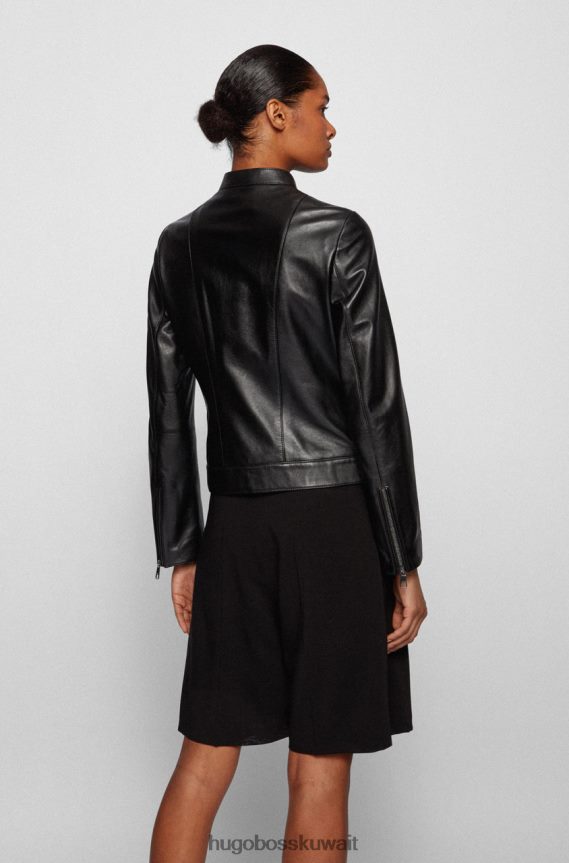 4TFNJN747 أسود/باستيلجرين Hugo Boss سترة جلدية ساماكي 50454472 أسود