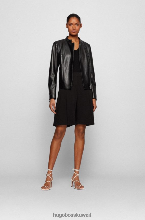 4TFNJN747 أسود/باستيلجرين Hugo Boss سترة جلدية ساماكي 50454472 أسود