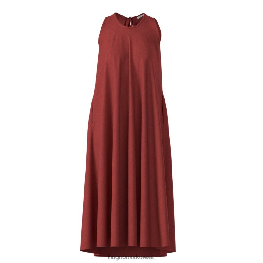 4TFNJN748 أحمر Hugo Boss فستان سي دراس 50447730 أحمر