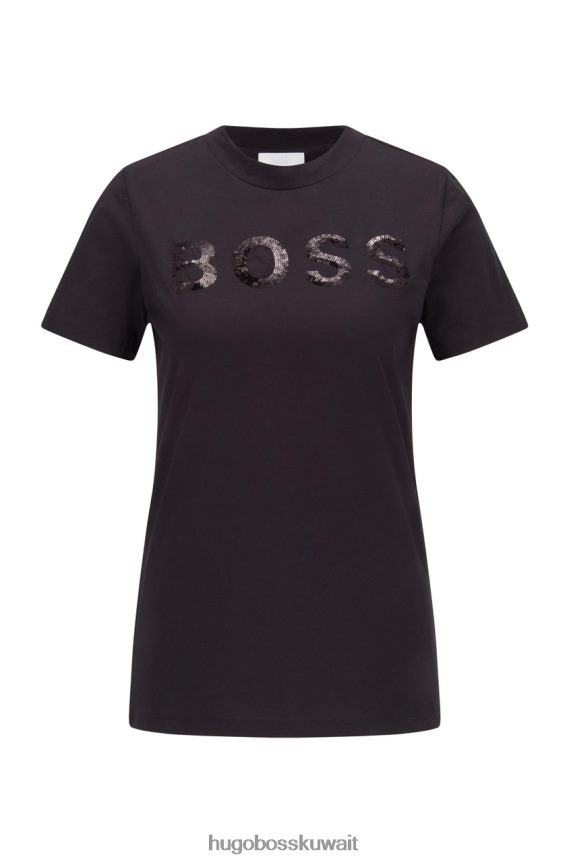 4TFNJN753 أسود/أبيض Hugo Boss s/s تي شيرت c elogo 50464505 أسود