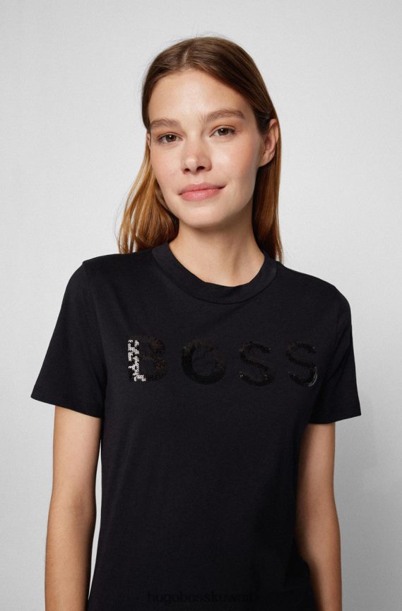 4TFNJN753 أسود/أبيض Hugo Boss s/s تي شيرت c elogo 50464505 أسود