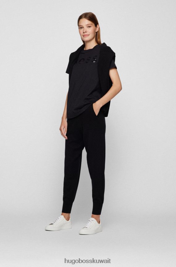 4TFNJN753 أسود/أبيض Hugo Boss s/s تي شيرت c elogo 50464505 أسود