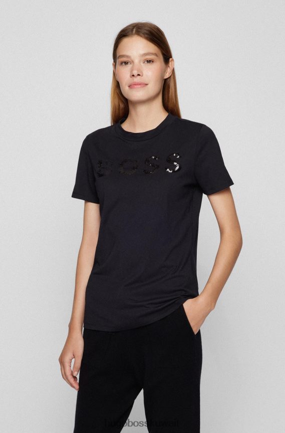 4TFNJN753 أسود/أبيض Hugo Boss s/s تي شيرت c elogo 50464505 أسود