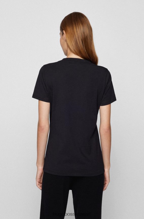 4TFNJN753 أسود/أبيض Hugo Boss s/s تي شيرت c elogo 50464505 أسود