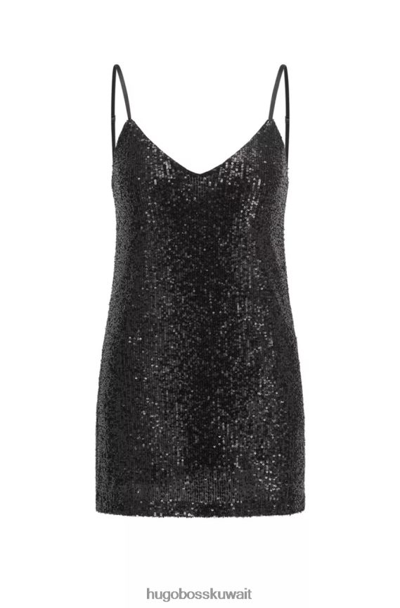 4TFNJN756 الذهب الأسود Hugo Boss كامي توب سي إيسان 50464155 أسود