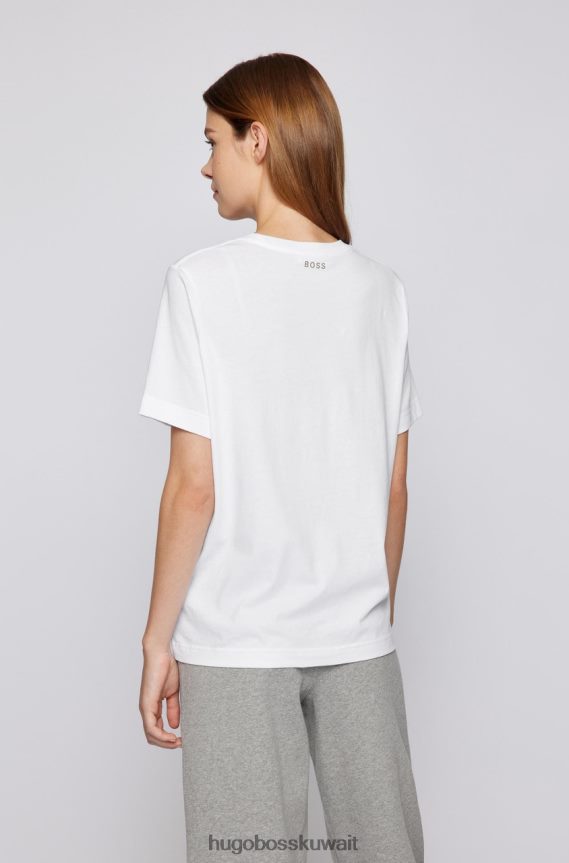 4TFNJN760 أبيض Hugo Boss تي شيرت إيكوسا 50457259 أبيض