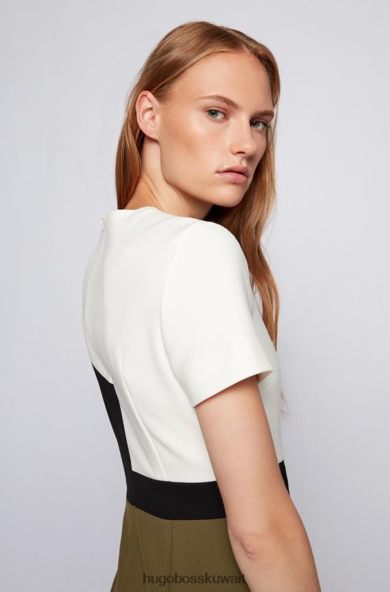 4TFNJN765 زيتون Hugo Boss فستان ديزونا 50457913 زيتوني