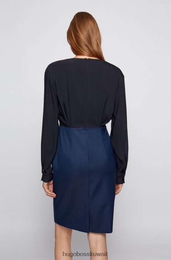 4TFNJN766 أزرق Hugo Boss فستان داساريا 50460528 أزرق