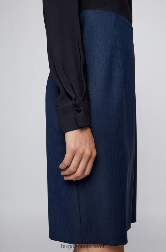 4TFNJN766 أزرق Hugo Boss فستان داساريا 50460528 أزرق