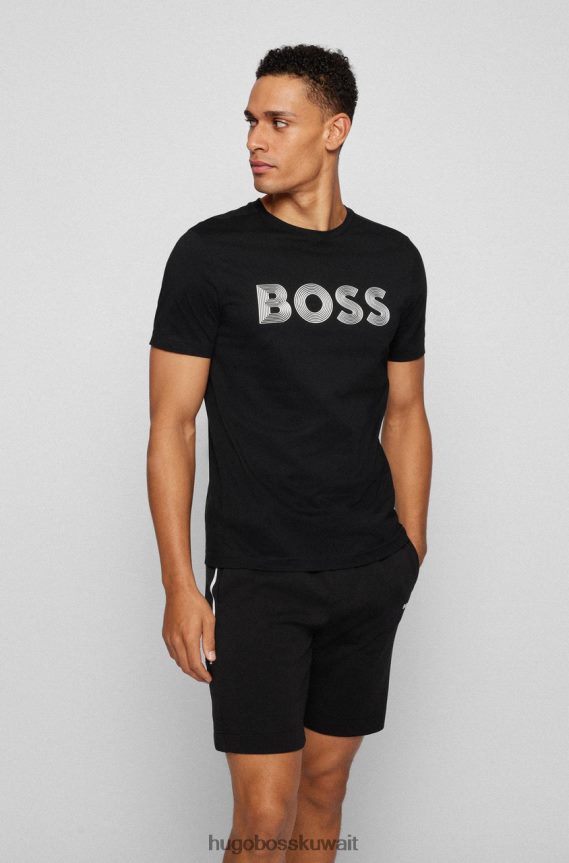 4TFNJN76 أسود/بيج Hugo Boss تي شيرت تي 6 50466608 أسود