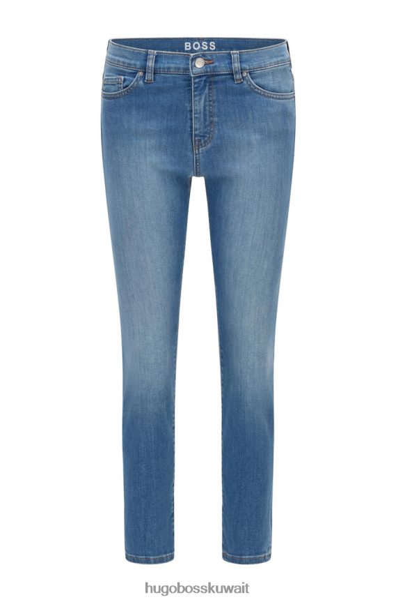4TFNJN771 أزرق Hugo Boss جينز نحيل محصول 50458583 أزرق