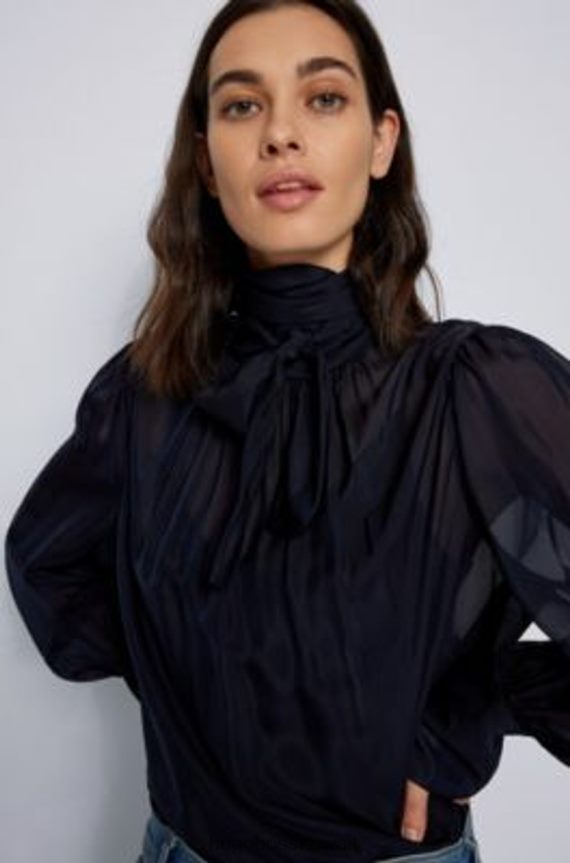 4TFNJN774 القوات البحرية Hugo Boss بلوزة l/s itega 50461833 كحلي