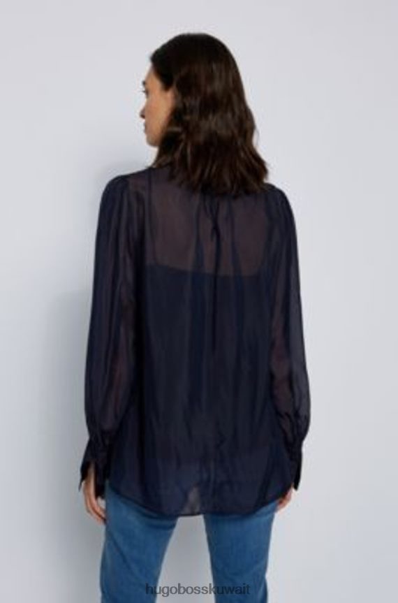 4TFNJN774 القوات البحرية Hugo Boss بلوزة l/s itega 50461833 كحلي