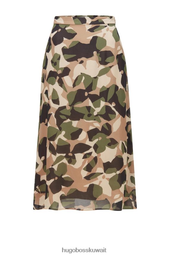 4TFNJN775 زيتون Hugo Boss تنورة فاياني 50457563 زيتوني