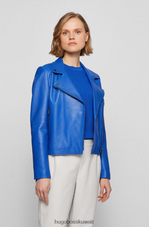 4TFNJN777 فضي/زيتوني/أزرق/كاكي Hugo Boss سترة جلدية ج ساليلي 50457105 فضية