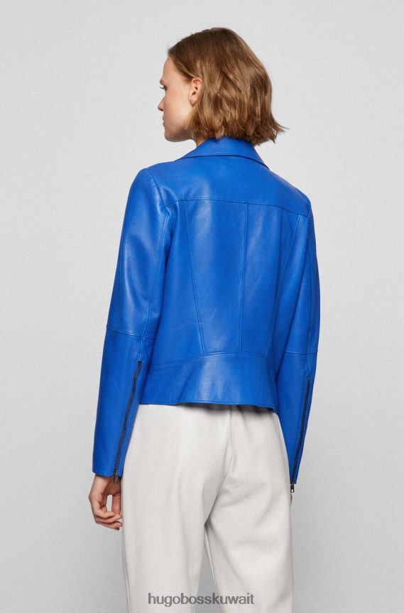 4TFNJN777 فضي/زيتوني/أزرق/كاكي Hugo Boss سترة جلدية ج ساليلي 50457105 فضية