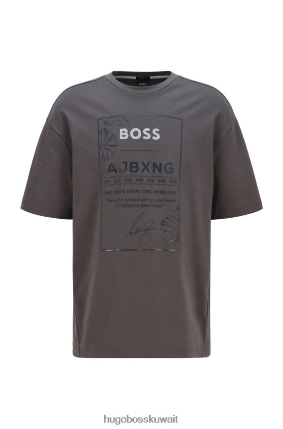 4TFNJN78 أبيض رمادي Hugo Boss تي شيرت طالبوا aj 50468077 أبيض