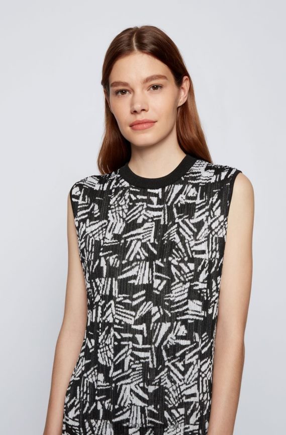 4TFNJN791 يفتح Hugo Boss فستان متماسك feyre 50448992 مفتوح