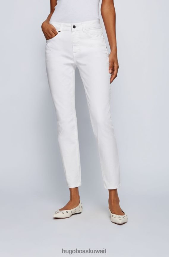 4TFNJN812 أبيض Hugo Boss جينز سليم كروب 3.0 50450547 أبيض