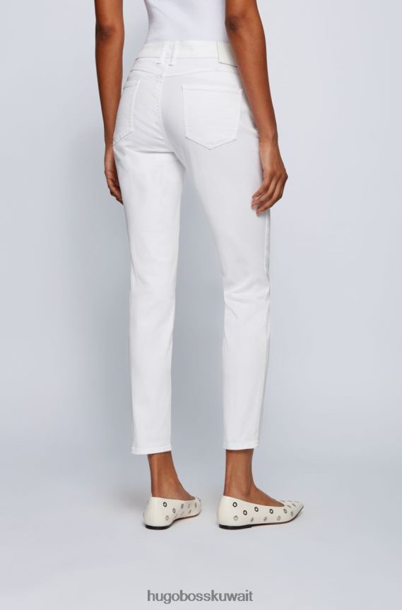 4TFNJN812 أبيض Hugo Boss جينز سليم كروب 3.0 50450547 أبيض