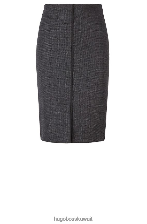 4TFNJN813 فحم Hugo Boss تنورة فولنسيا 50437779 فحم