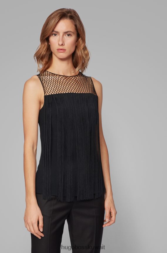 4TFNJN827 أسود Hugo Boss أعلى إياندورا 50422652 أسود