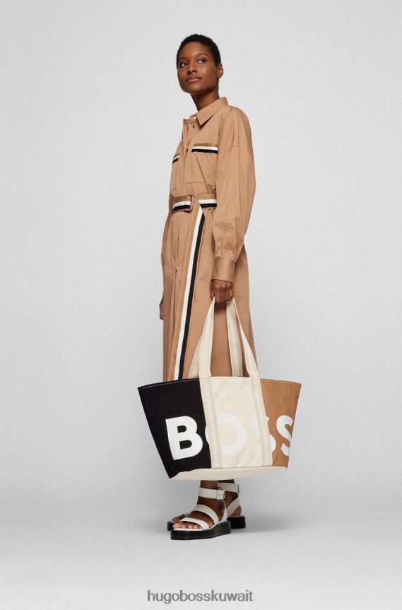 4TFNJN834 البيج الفاتح Hugo Boss حقيبة ديفا توت 50471922 بيج فاتح