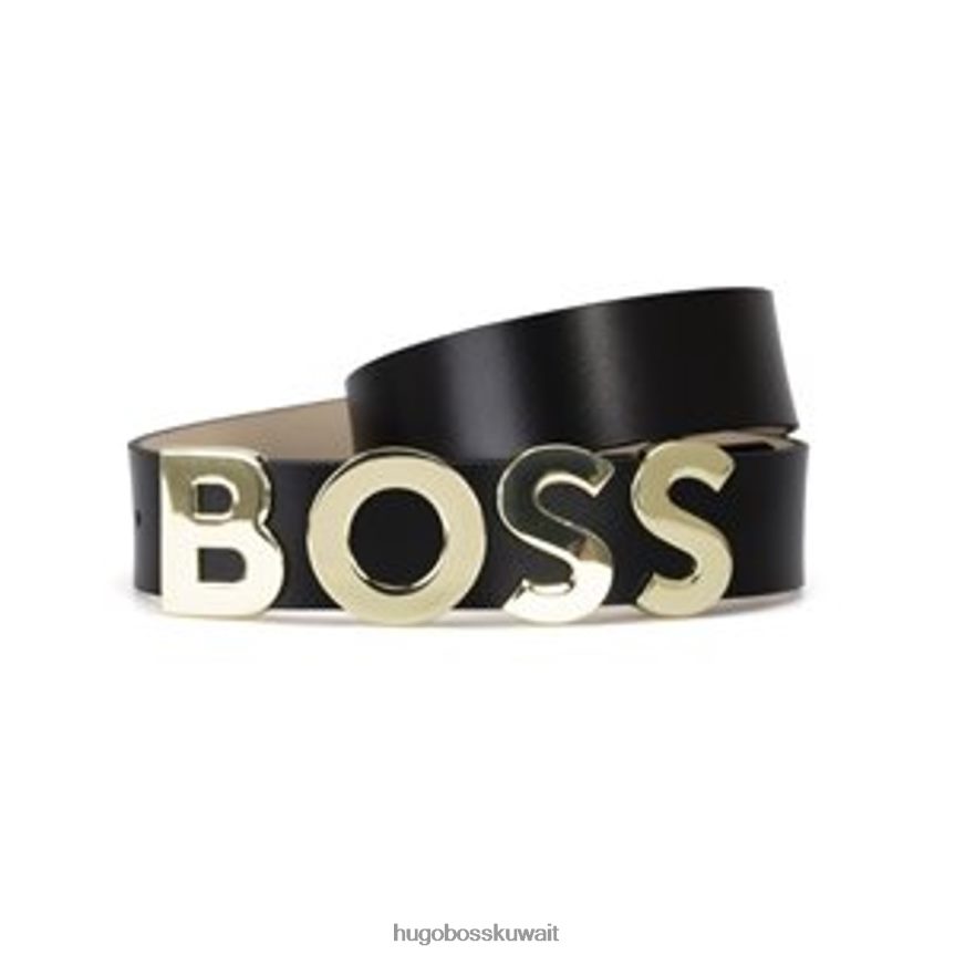 4TFNJN836 أسود Hugo Boss حزام جريء 50470631 أسود
