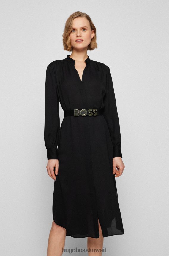 4TFNJN836 أسود Hugo Boss حزام جريء 50470631 أسود