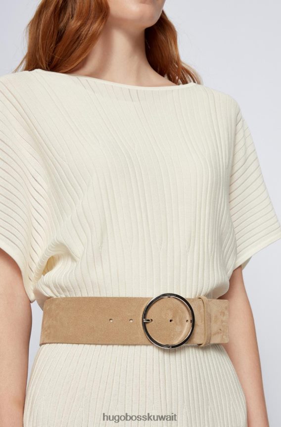 4TFNJN863 اللون البيج Hugo Boss حزام أوليفيا 50455818 بيج