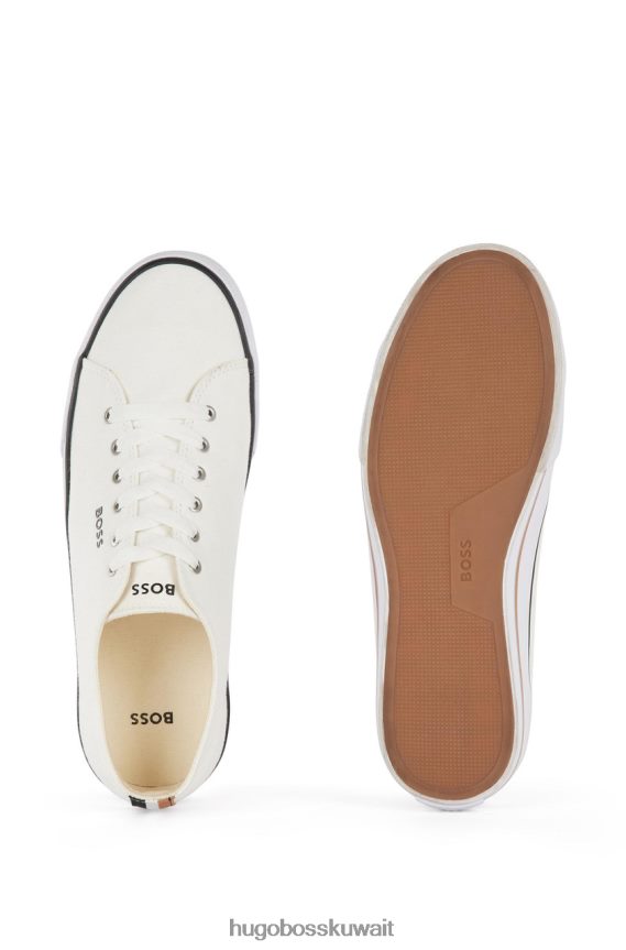 4TFNJN877 أبيض / أسود / وردي Hugo Boss حذاء رياضي ايدن 50471362 أبيض