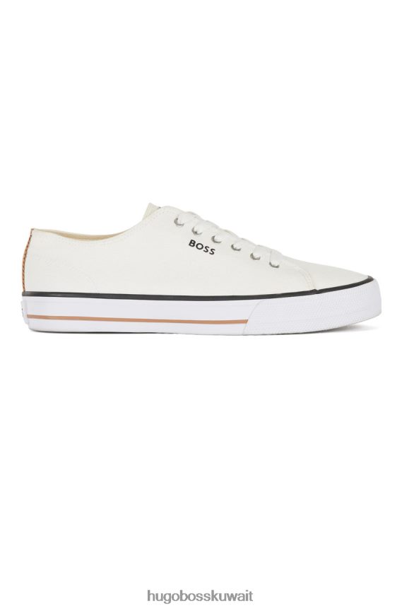 4TFNJN877 أبيض / أسود / وردي Hugo Boss حذاء رياضي ايدن 50471362 أبيض