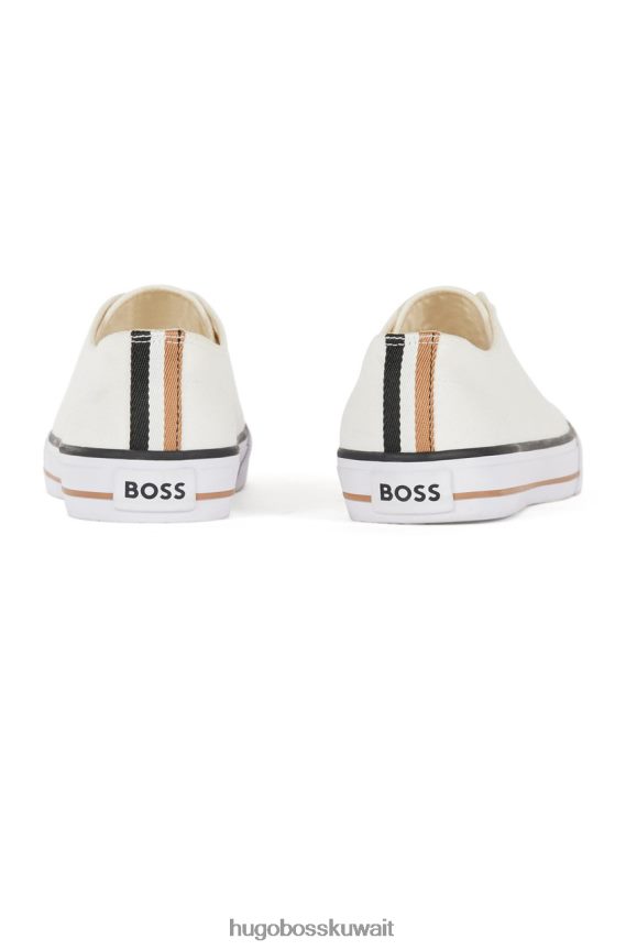 4TFNJN877 أبيض / أسود / وردي Hugo Boss حذاء رياضي ايدن 50471362 أبيض